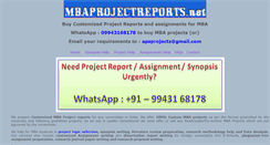 Desktop Screenshot of mbaprojectreports.net